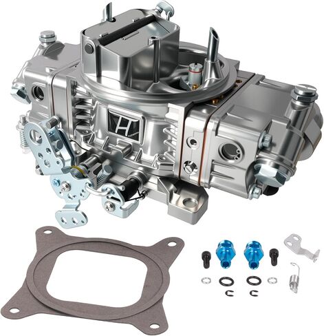 RoyalAir 4-Barrel 4150 Street HP 750CFM Double Pumper Carburetor, Square Bore, High Performance Street and Racing Carb with Downleg Booster,Replacement For Holley 4150#0-82751SA (750CFM) in Kuwait