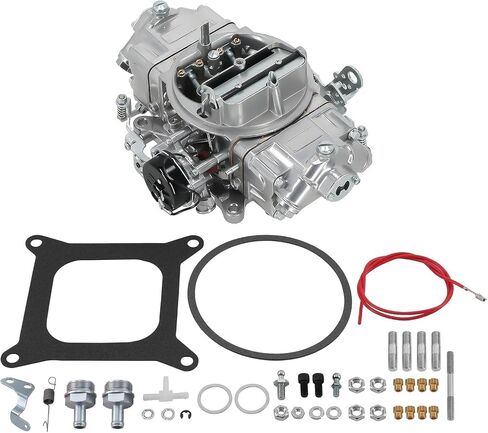 RoyalAir 4-Barrel 4150 Street HP 750CFM Double Pumper Carburetor, Square Bore, High Performance Street and Racing Carb with Downleg Booster,Replacement For Holley 4150#0-82751SA (750CFM) in Kuwait