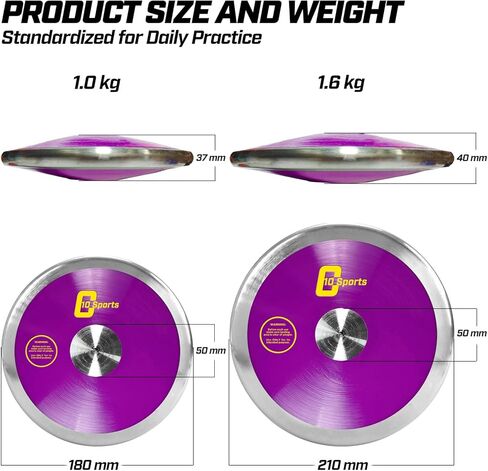 2pcs Throwing Discus - Official Track and Field High Spin, Low Spin Discus for High School and College Throwers - Outdoor Practice and Competition Discus (1.0KG / 1.6KG / 2.0KG) in Kuwait