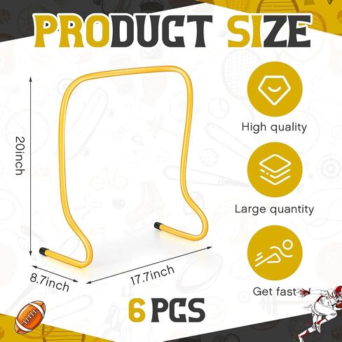 Leyndo 6 PCS Plyo Hurdles Training Equipment Practice Speed Eurdles Training Track Agility Football Basketball Baseball Plyometric for Kids Withes Indoor Outdoor Sports in Kuwait