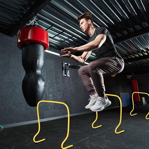 Leyndo 6 PCS Plyo Hurdles Training Equipment Practice Speed Eurdles Training Track Agility Football Basketball Baseball Plyometric for Kids Withes Indoor Outdoor Sports in Kuwait