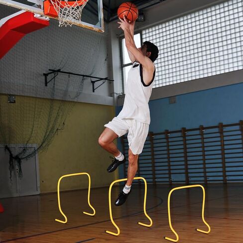 Leyndo 6 PCS Plyo Hurdles Training Equipment Practice Speed Eurdles Training Track Agility Football Basketball Baseball Plyometric for Kids Withes Indoor Outdoor Sports in Kuwait