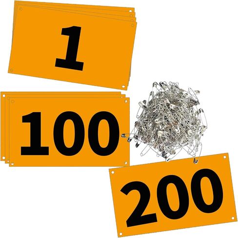 Race Bib Numbers for Tryouts,Running Bibs with Pins for Races,Marathon,Track,Field Competitor Audition Road ID Paper in Kuwait