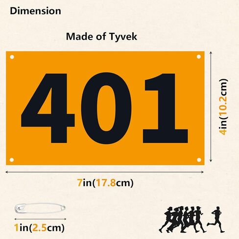 Race Bib Numbers for Tryouts,Running Bibs with Pins for Races,Marathon,Track,Field Competitor Audition Road ID Paper in Kuwait