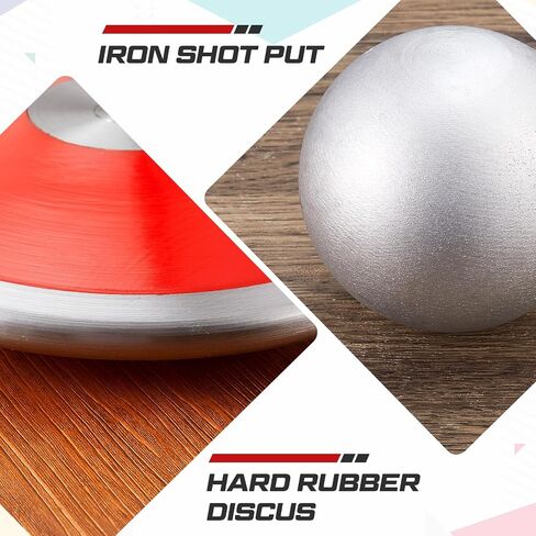 2 Pcs Iron Shot Put Ball and Throwing Discus Set 1 kg Training Discus 12 lb Shot Put Track and Field Training Equipment for Boys Girls Beginners School Throwers Outdoor Practice in Saudi Arabia