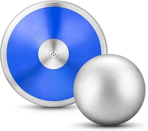 2 Pcs Iron Shot Put Ball and Throwing Discus Set 1 kg Training Discus 12 lb Shot Put Track and Field Training Equipment for Boys Girls Beginners School Throwers Outdoor Practice in Saudi Arabia