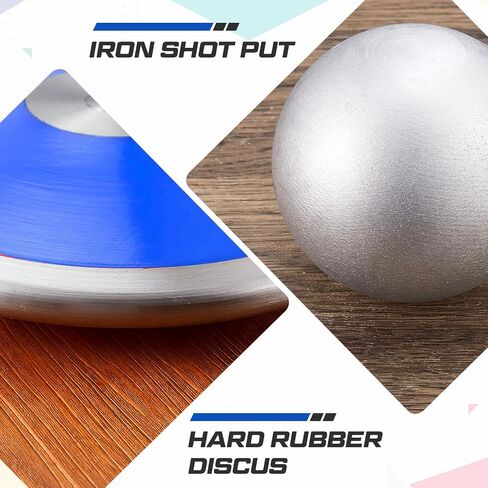 2 Pcs Iron Shot Put Ball and Throwing Discus Set 1 kg Training Discus 12 lb Shot Put Track and Field Training Equipment for Boys Girls Beginners School Throwers Outdoor Practice in Saudi Arabia