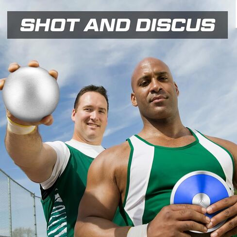 2 Pcs Iron Shot Put Ball and Throwing Discus Set 1 kg Training Discus 12 lb Shot Put Track and Field Training Equipment for Boys Girls Beginners School Throwers Outdoor Practice in Saudi Arabia