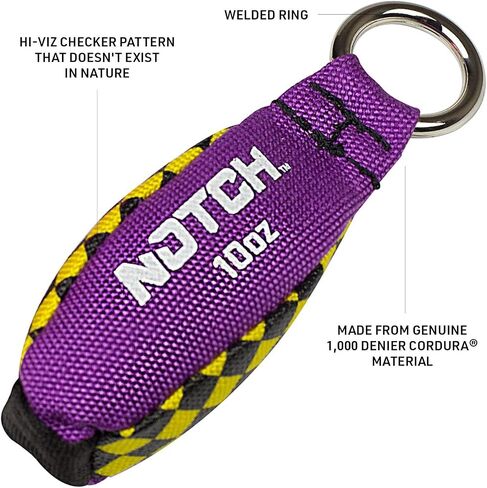 Notch Throw Weight for Line Setting, Extra-Stitched 1000 Denier Nylon Cordura, Hi-Viz Color Pattern, Welded Ring in Kuwait