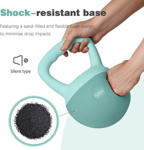 SogesHome Soft Kettlebells with Iron Sand Fill, Wide-Grip Handle, Shock-Proof Design - Ideal for Strength Training - Fitness Kettlebells for Home Gym, Men, Women, Children in Kuwait