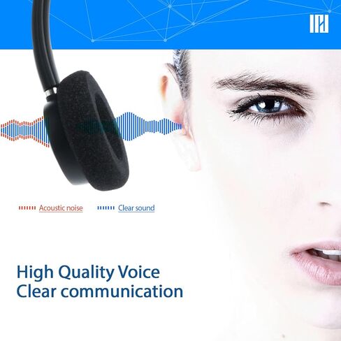 سماعة الهاتف IPD IPH-255 مع ميكروفون إلغاء الضوضاء للمكتب ومركز الاتصال مع Avaya 1608 1616 9601 9608 9611 9611G 9620 9621 9630 9631 9640 9641 9650 9670 J139 J159 J169 J179 in Kuwait