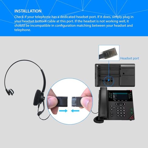 سماعة الهاتف IPD IPH-255 مع ميكروفون إلغاء الضوضاء للمكتب ومركز الاتصال مع Avaya 1608 1616 9601 9608 9611 9611G 9620 9621 9630 9631 9640 9641 9650 9670 J139 J159 J169 J179 in Kuwait