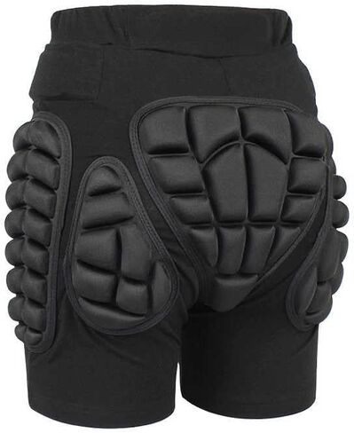 3D Protection Hip Butt EVA Paded Impact Shorts Women or Men Protective Gear Guard,Impact Pad Crash Pad Pants for Roller, Inline, Ice Skating, Snowboarding, and Skiing Black (L) in Saudi Arabia