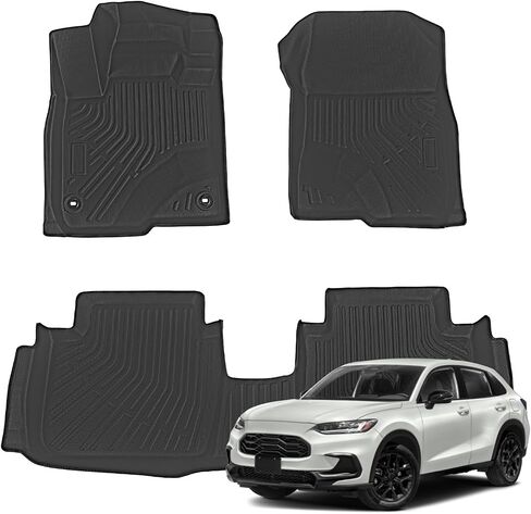 Floor Mats Car Mats Compatible with 2022-2024 Honda Civic All Weather Floor Mat Floor Liner Waterproof Front & Rear Row Full Set Automotive Floor Mats for Cars Black in Saudi Arabia