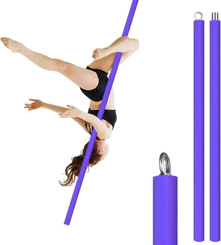 Dreamlin 6.6ft/2m Aerial Flying Dance Pole Portable Suspension Fitness Tube Hanging Rotary Silicone Steel Dancing Pole Gym Equipment for Home Bar in Saudi Arabia