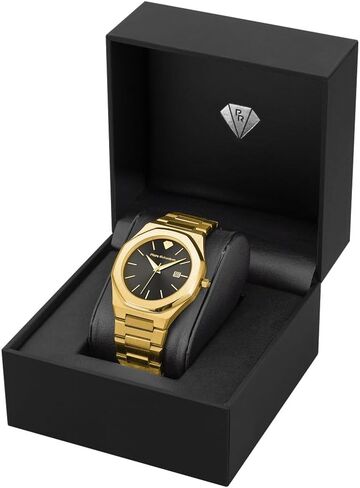 PIRRE Richardson PR5624 Men’s Watch – Black Stainless Steel, Star Dust Dial, Sapphire Crystal Glass, 5ATM in Kuwait