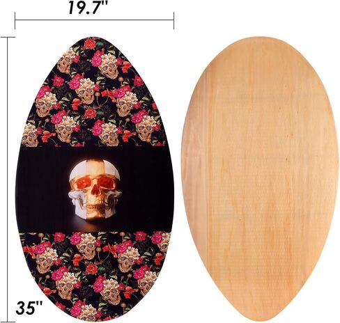 seething 35 Inch Skimboard with High Gloss Coat Wood Skim Board for Beginners,Kids, Teenagers, Adults and All Skimming in Kuwait