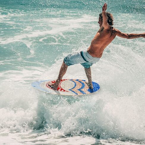 seething 35 Inch Skimboard with High Gloss Coat Wood Skim Board for Beginners,Kids, Teenagers, Adults and All Skimming in Kuwait