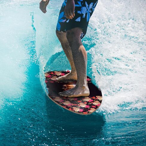 seething 35 Inch Skimboard with High Gloss Coat Wood Skim Board for Beginners,Kids, Teenagers, Adults and All Skimming in Kuwait