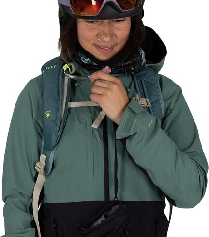 OSPREY GLADE - حقيبة الظهر التزلج على التزلج على الجليد - حقيبة الظهر الشتوية على الجليد البارد مع خزان ماء 2.5 لتر وتسخير معزول in Kuwait