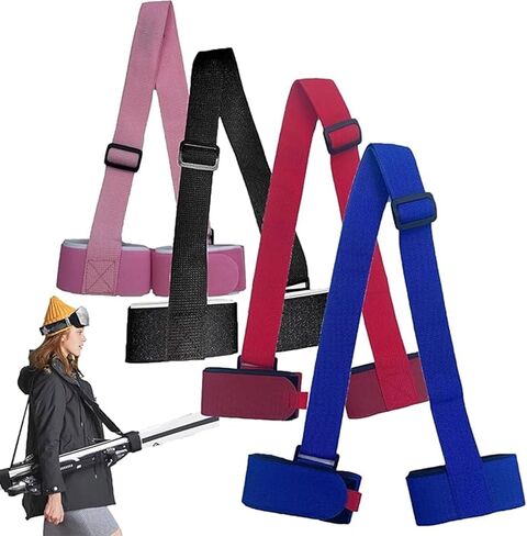4pcs Skimate Carry Your Ski Equipment with Ease, Skimate Ski Straps, Ski Carrier, Snowboard Carrier, Strap Ski Carrier Sled Accessories in Saudi Arabia