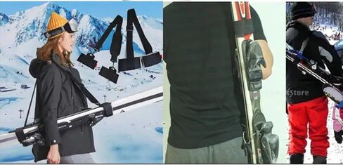 4pcs Skimate Carry Your Ski Equipment with Ease, Skimate Ski Straps, Ski Carrier, Snowboard Carrier, Strap Ski Carrier Sled Accessories in Saudi Arabia
