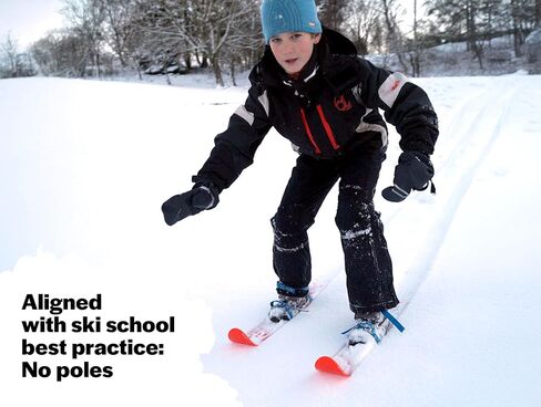 Tundra Wolf Kids skis - skis for Kids with Universal bindings for Toddlers and up -Shoe Size 9C to 7Y - Build Balance and Technique with Flexible ski Skates (26'' x 4'' with 3'' tip) in Saudi Arabia
