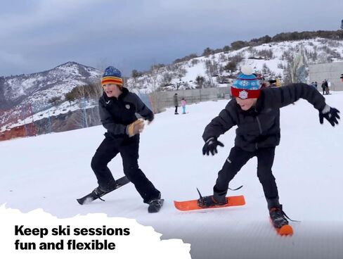 Tundra Wolf Kids skis - skis for Kids with Universal bindings for Toddlers and up -Shoe Size 9C to 7Y - Build Balance and Technique with Flexible ski Skates (26'' x 4'' with 3'' tip) in Saudi Arabia