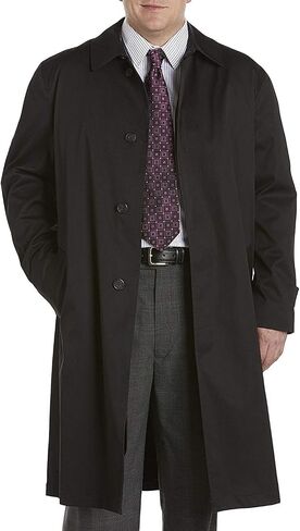 Jean Paul Germain Big and Tall Buster Three-Season Overcoat (54 Reg, Black) in Saudi Arabia