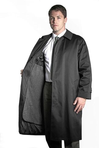 Jean Paul Germain Big and Tall Buster Three-Season Overcoat (54 Reg, Black) in Saudi Arabia