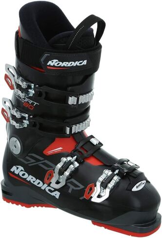 Nordica Sportmachine 80 Ski Boots 2022-25.5/Black-Anthracite-Red in Saudi Arabia