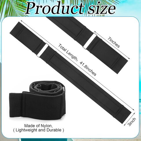 2 Pcs Replacement Kneeboard Strap Boating Shock Water Sport Knee Board Knee Surfing Board Strap for Waterboarding Kneeling Boarding in Kuwait