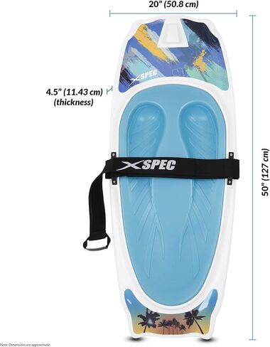 Xspec Kneeboard with Hook Strap for Knee Surfing Boating Waterboarding Kneeling with Padded Foam Surface for Kids, Teens & Adults in Saudi Arabia