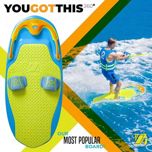 ZUP You Got This All-in-One Board for Kneeboarding, Wakeboarding, Wakeskating, and Wakesurfing, Versatile Design for All Ages, Available in 160 and 260 Models, 51.7" x 23.8" x 4.6" in Saudi Arabia