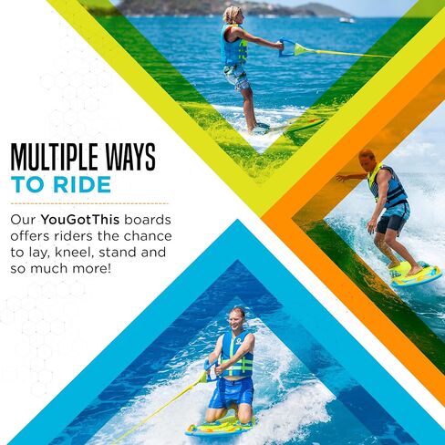 ZUP You Got This All-in-One Board for Kneeboarding, Wakeboarding, Wakeskating, and Wakesurfing, Versatile Design for All Ages, Available in 160 and 260 Models, 51.7" x 23.8" x 4.6" in Saudi Arabia