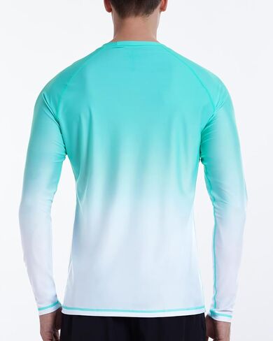 Roadbox Men's UPF 50+ Swim Shirts, Long Sleeve UV Sun Protection Rash Guard, Quick Dry SPF T-Shirt for Beach Surfing Fishing in Saudi Arabia