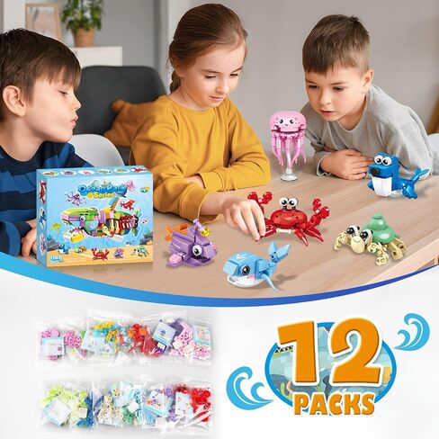 Creator 3 in 1 Animals Building Set, Owl, Shark, Crocodle, Tiger to Animal Figure Toys, Creative Collectible for 8-12 Boys Girls (1084 Pieces) in Kuwait