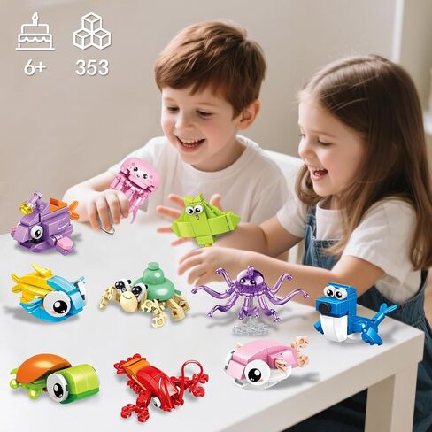 Creator 3 in 1 Animals Building Set, Owl, Shark, Crocodle, Tiger to Animal Figure Toys, Creative Collectible for 8-12 Boys Girls (1084 Pieces) in Kuwait