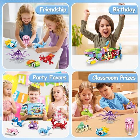 Creator 3 in 1 Animals Building Set, Owl, Shark, Crocodle, Tiger to Animal Figure Toys, Creative Collectible for 8-12 Boys Girls (1084 Pieces) in Kuwait