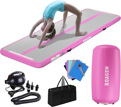 Air Roller Inflatable Tumbling Roller Gymnastics Barrel Air Mat Octagon Mat with Electric Pump for Backhandspring Training Cheerleading Home Use in Saudi Arabia