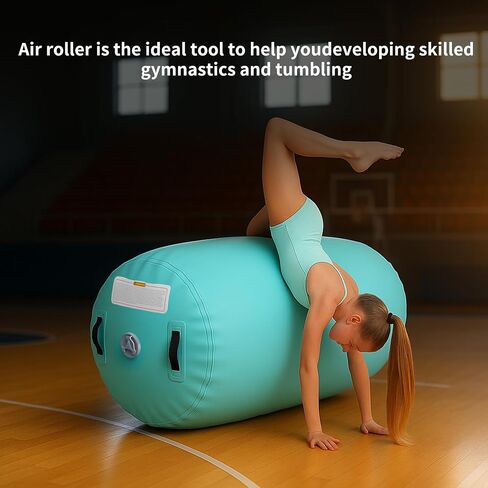 Air Roller Inflatable Tumbling Roller Gymnastics Barrel Air Mat Octagon Mat with Electric Pump for Backhandspring Training Cheerleading Home Use in Saudi Arabia