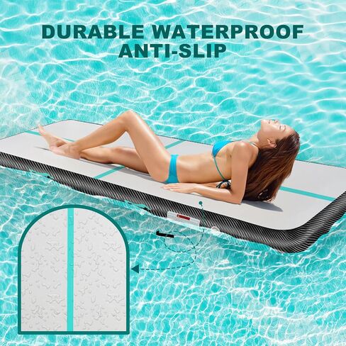 جمباز قابلة للنفخ حصيرة 10ft/13ft/16ft/20ft/هواء الحصير مسار المسار 4/8 بوصات للاستخدام/التدريب/التشجيع/اليوغا/الماء مع المضخة in Kuwait