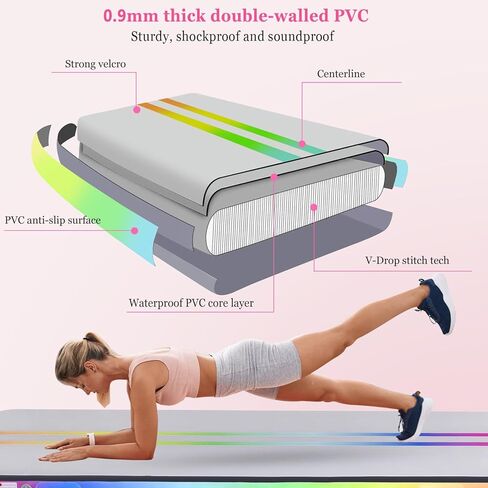 قابلة للنفخ في الهواء الجمباز حصيرة 10ft/13ft/16ft الحصير التدريب الحصير تعثر مع مضخة الهواء الكهربائية للمنزل/الصالة الرياضية/التشجيع/الشاطئ/في الهواء الطلق (سميكة 4 بوصات) in Kuwait