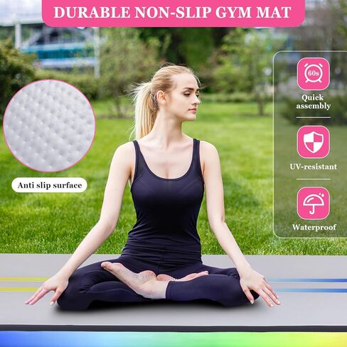 قابلة للنفخ في الهواء الجمباز حصيرة 10ft/13ft/16ft الحصير التدريب الحصير تعثر مع مضخة الهواء الكهربائية للمنزل/الصالة الرياضية/التشجيع/الشاطئ/في الهواء الطلق (سميكة 4 بوصات) in Kuwait