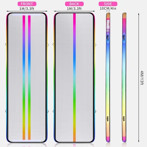 قابلة للنفخ في الهواء الجمباز حصيرة 10ft/13ft/16ft الحصير التدريب الحصير تعثر مع مضخة الهواء الكهربائية للمنزل/الصالة الرياضية/التشجيع/الشاطئ/في الهواء الطلق (سميكة 4 بوصات) in Kuwait