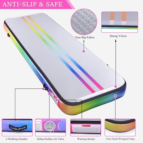 قابلة للنفخ في الهواء الجمباز حصيرة 10ft/13ft/16ft الحصير التدريب الحصير تعثر مع مضخة الهواء الكهربائية للمنزل/الصالة الرياضية/التشجيع/الشاطئ/في الهواء الطلق (سميكة 4 بوصات) in Kuwait