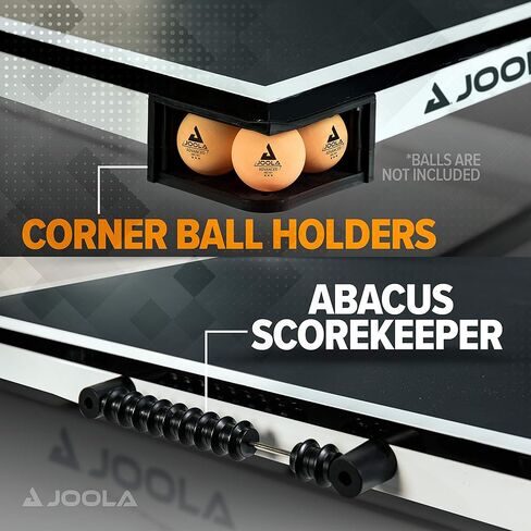 Joola Rally TL Professional MDF Ping Pong Table W/Quick Clamp Table Tennis Net & Post Set - 10 Minute Easy Assembly - Corner Ball Association - Quality Quality - يشمل وضع التشغيل in Kuwait