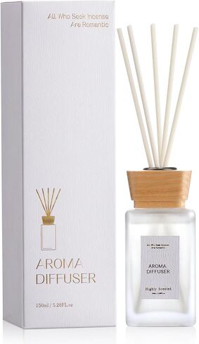 Reed Diffuser Set, 5.2 fl oz Sandalwood Reed Diffuser with Sticks, Reed Diffusers for Home Bedroom Apartment Bathroom Decor, Scented Diffuser Gift for Home Fragrance in Saudi Arabia