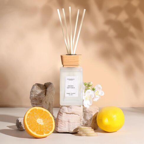 Reed Diffuser Set, 5.2 fl oz Sandalwood Reed Diffuser with Sticks, Reed Diffusers for Home Bedroom Apartment Bathroom Decor, Scented Diffuser Gift for Home Fragrance in Saudi Arabia