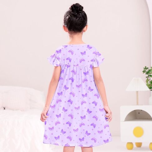 ICOSY Matching Doll & Girls Nightgowns Clothes Girls Pajamas Sleepwear Outfit for Kids and American 18" Girl Doll in Kuwait